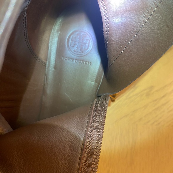 Womens Tory Burch chocolate brown leather booties - Picture 11 of 11